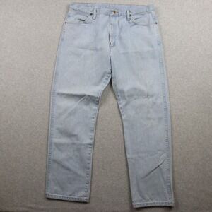 Wrangler Jeans Mens 36x30 13MWZ Cowboy Cut Original Fit Western Denim Light Blue